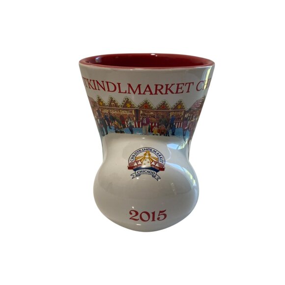 Collectible 2015 Chicago Christkindlmarket 20th Anniversary Mug Boot Red White - Picture 2 of 9
